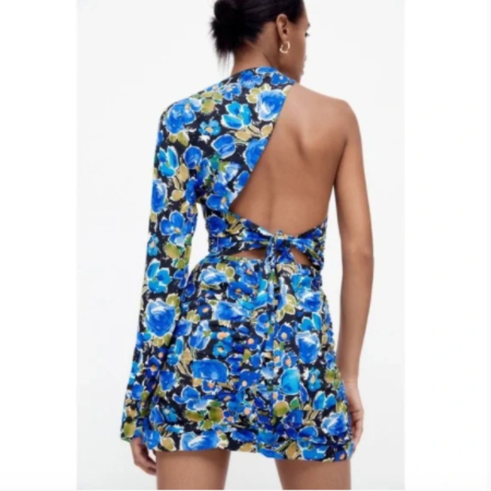 BLOGGER'S FAVE! Zara 2 Piece Mini Skirt And Top Set Blue Sz XS, Small NWT - Picture 17 of 17